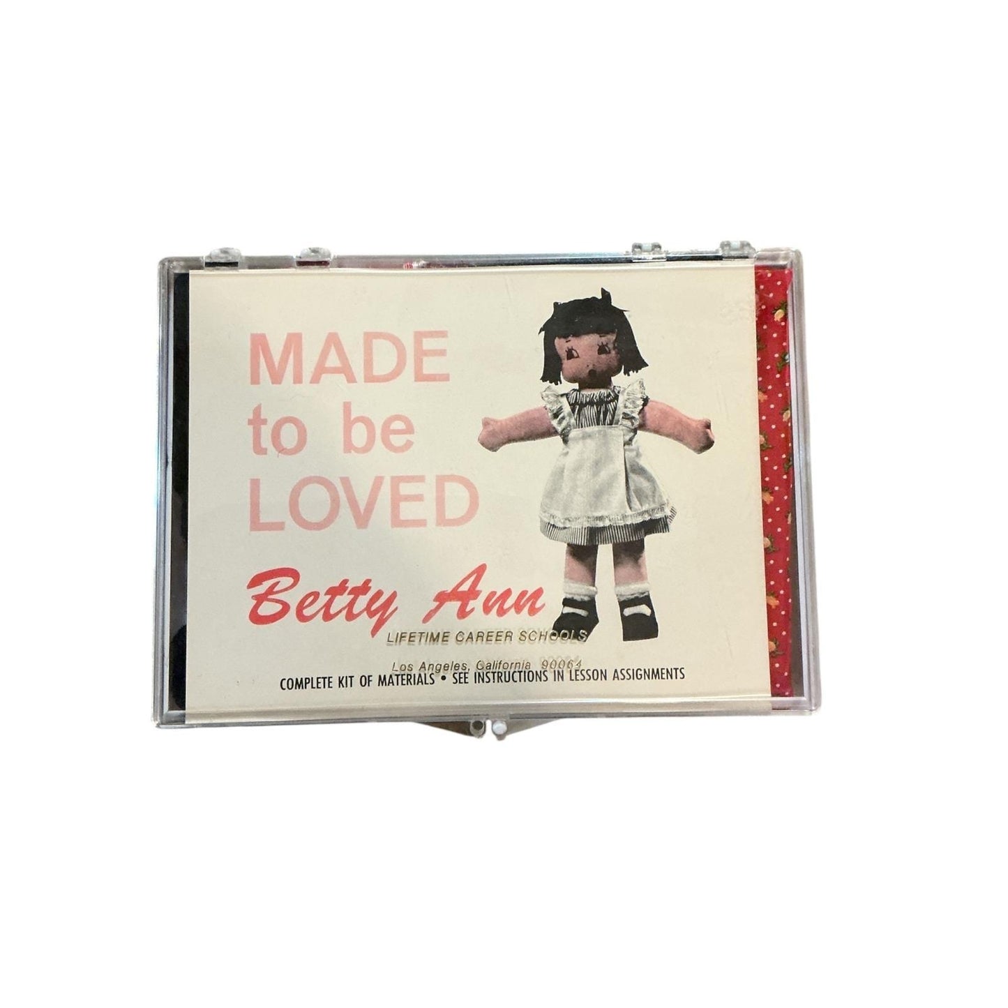 Vintage Betty Ann Made to be Loved Doll Making Kit Lifetime Career Schools