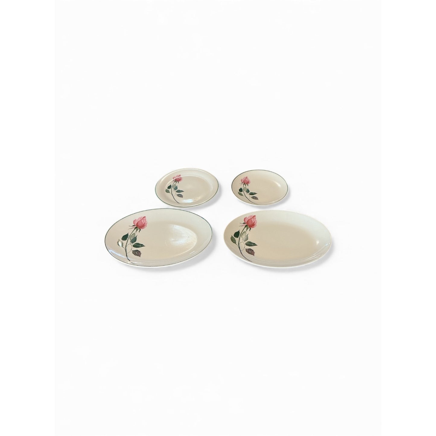 Cunningham & Pickett Rose Pattern Dinnerware Set - 7" 8" 11.25" Plates - Vintage China Collectible Tableware