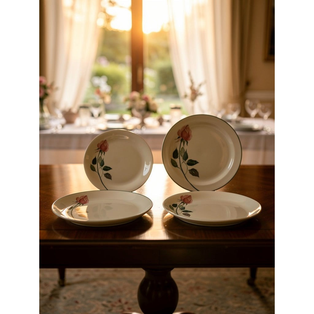 Cunningham & Pickett Rose Pattern Dinnerware Set - 7" 8" 11.25" Plates - Vintage China Collectible Tableware