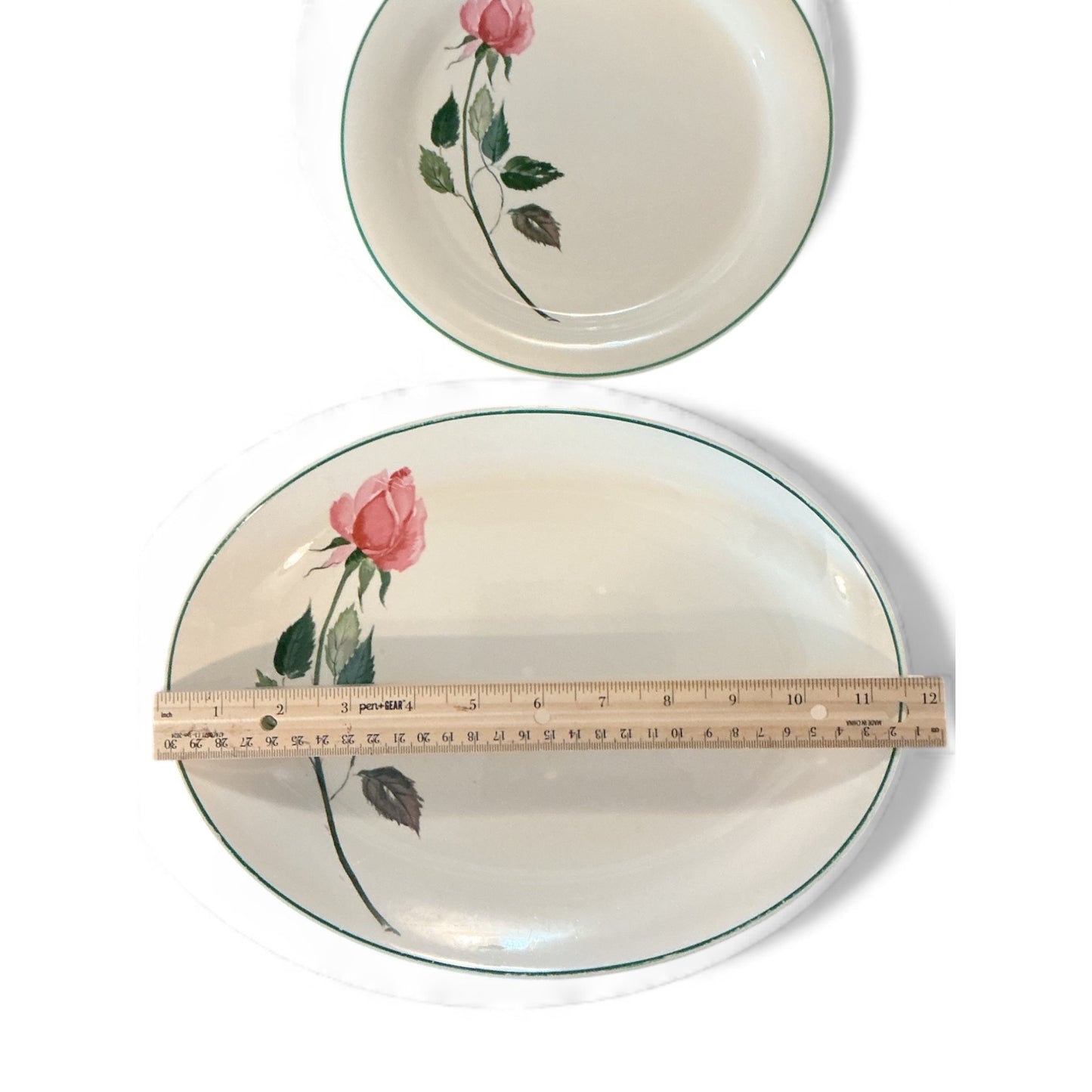 Cunningham & Pickett Rose Pattern Dinnerware Set - 7" 8" 11.25" Plates - Vintage China Collectible Tableware