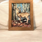 Rustic Framed Whitetail Deer Forest Print Wall Art Nature Decor