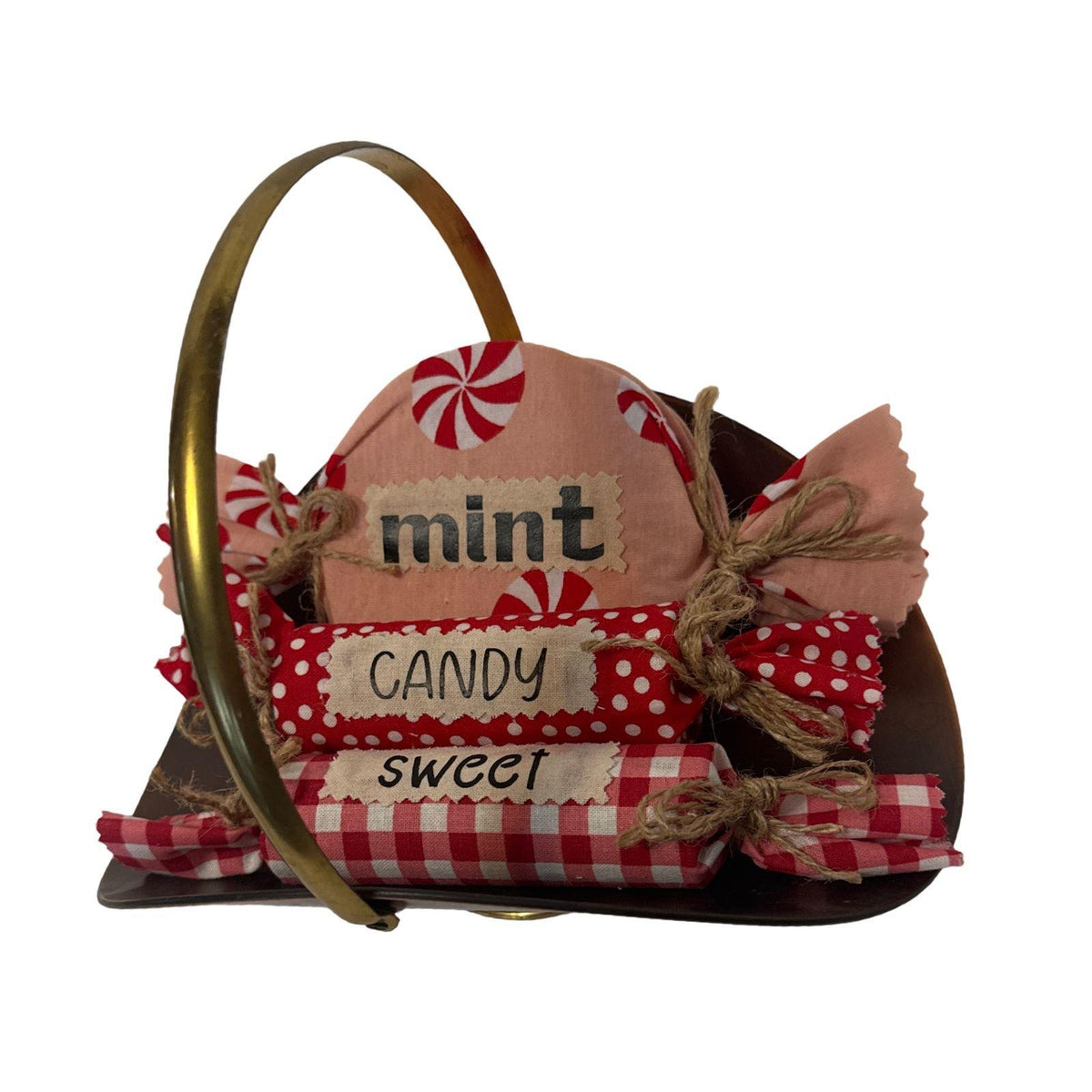 Handmade Christmas Bowl Filler Candy Decor Set Of 3 By Basket Case Designs LLC