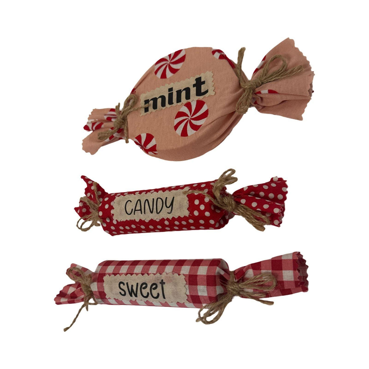 Handmade Christmas Bowl Filler Candy Decor Set Of 3 By Basket Case Designs LLC
