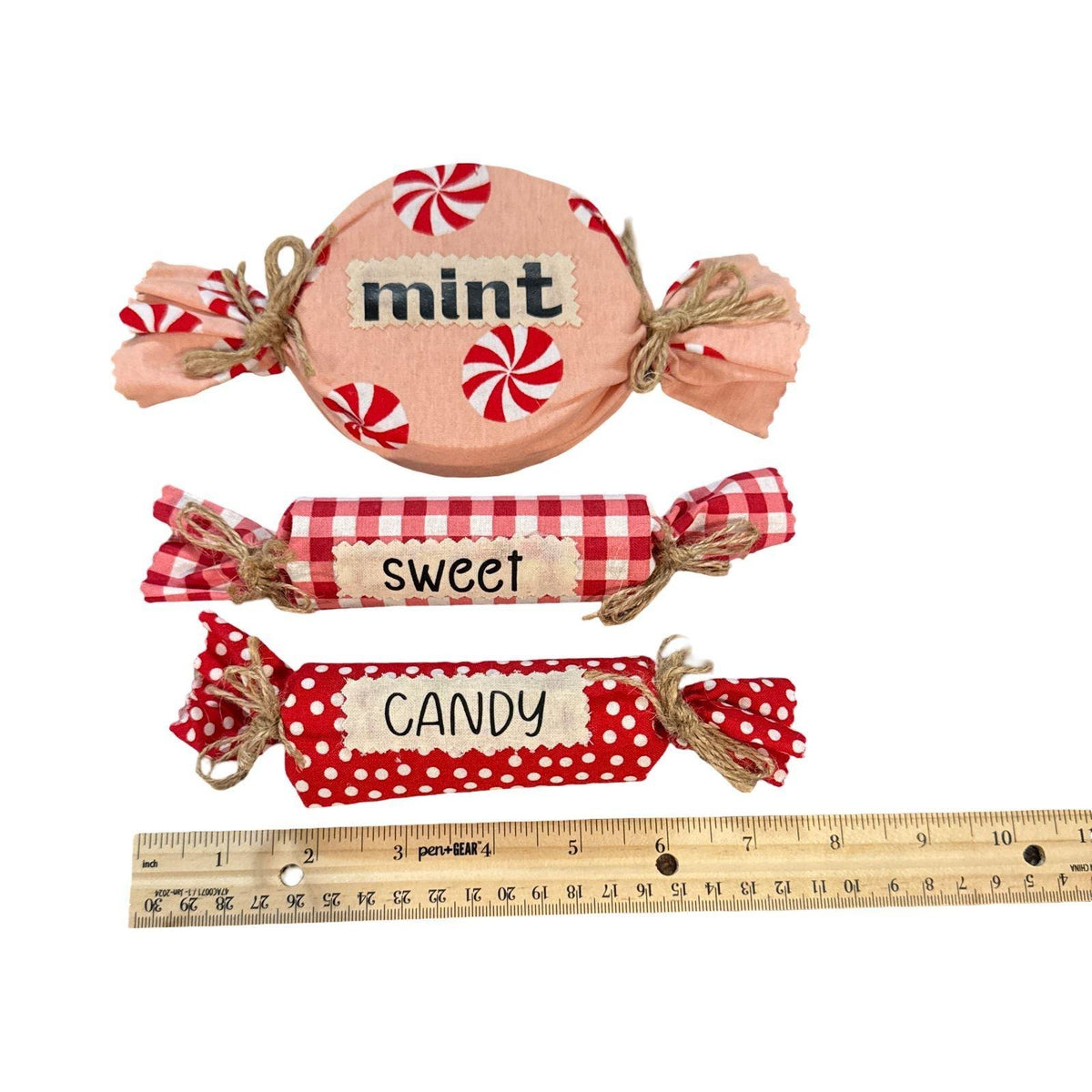 Handmade Christmas Bowl Filler Candy Decor Set Of 3 By Basket Case Designs LLC