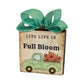 Handmade Live Life In Full Bloom Wood Block Sign Vintage Green Truck 4x4x1.5