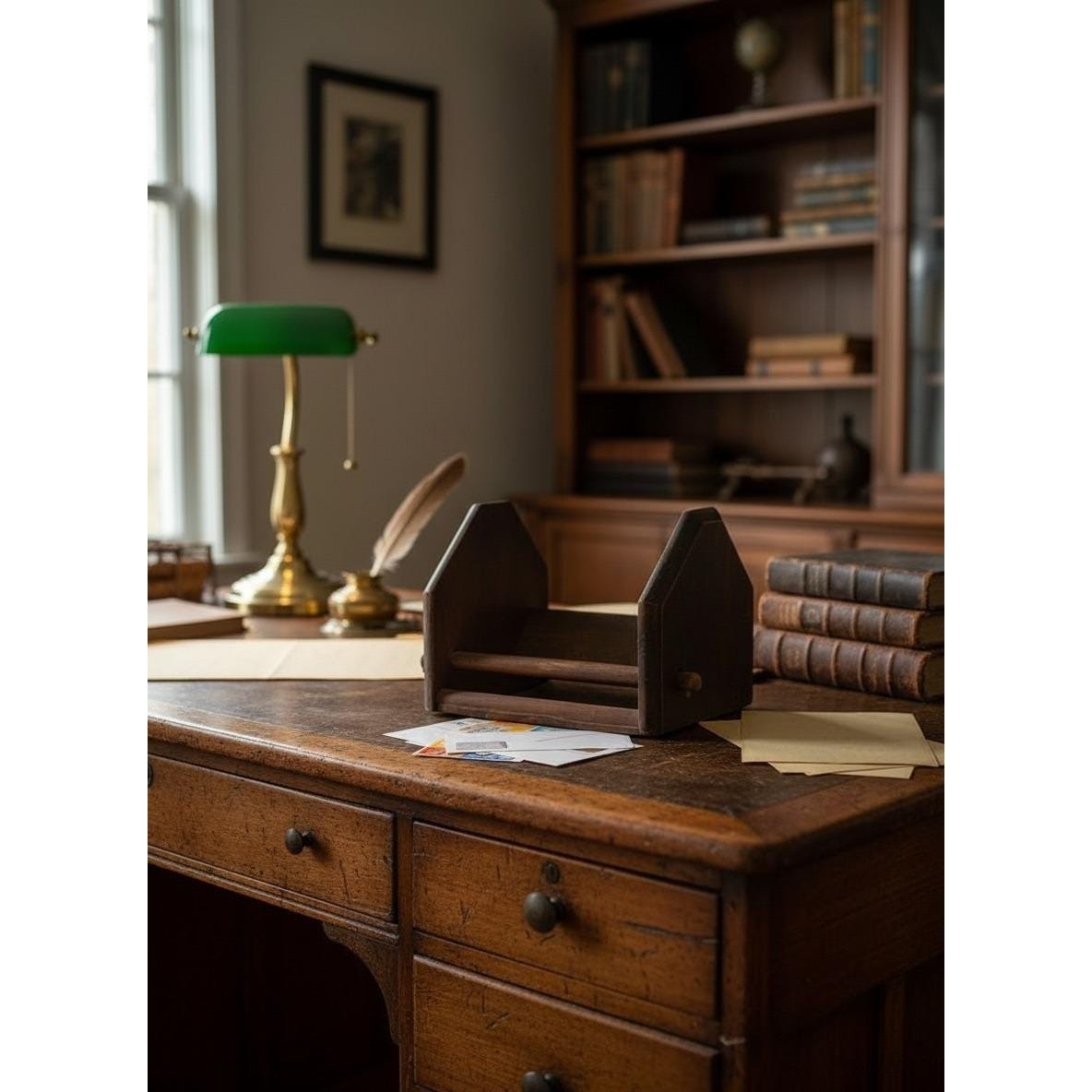 Vintage Wooden Mail Holder Desk Organizer By Knock On Wood California