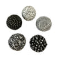 Decorative Fabric Rag Balls Set of 5 Black White Patterned Bowl Fillers Rustic