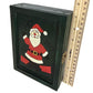 Vintage Wooden Christmas Santa Claus Box With Hinged Lid & Lock Closure