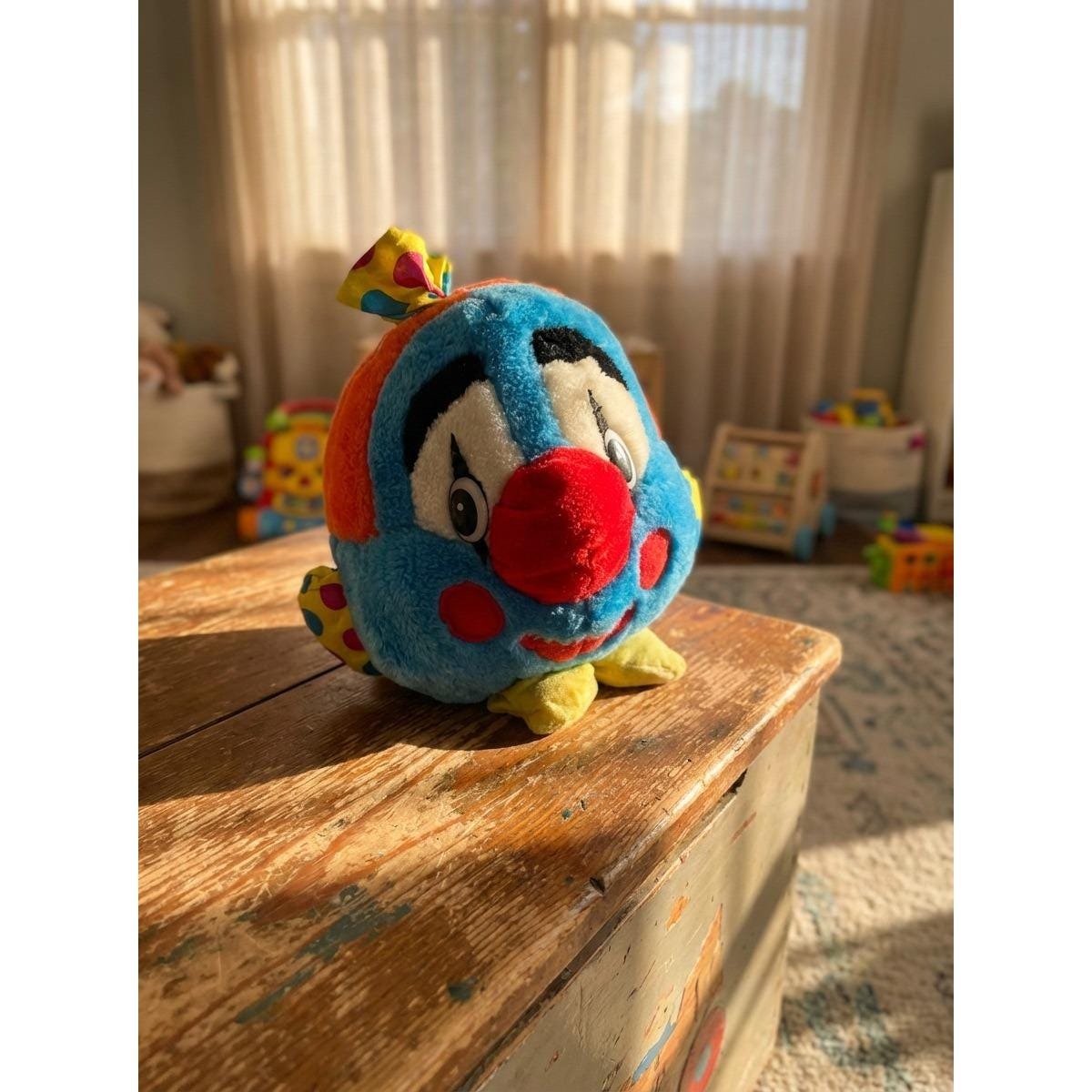 Allentown Toy Co. 1995 Plush Clownfish Stuffed Animal With Polka Dot Accents