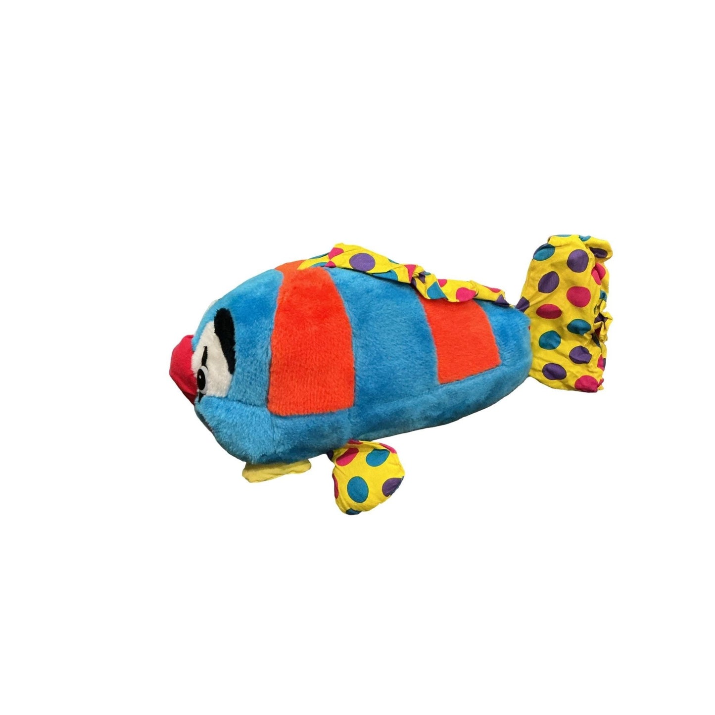 Allentown Toy Co. 1995 Plush Clownfish Stuffed Animal With Polka Dot Accents