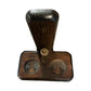 Vintage Wood Caddy with Ceramic Salt and Pepper Shakers Farmhouse Rustic Set
