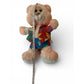 Vintage 1990s Dan Brechner Hawaiian Shirt Teddy Bear Plush Toy 16" Tall