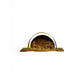 Handcrafted Wooden Nativity Scene: Arch Design & Gold Accents