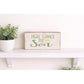 Rustic Wood Block Sign Here Comes The Son Distressed White Farmhouse Decor 6x3.5