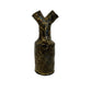 Rare Handmade Vase/Decorative Bottle – Abstract Brown & Beige with 2 openings