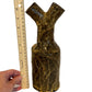 Rare Handmade Vase/Decorative Bottle – Abstract Brown & Beige with 2 openings