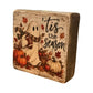 Basket Case Designs Tis The Season Ghost Football Fall Rustic Wood Block Sign