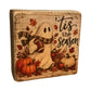 Basket Case Designs Tis The Season Ghost Football Fall Rustic Wood Block Sign