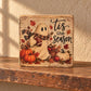 Basket Case Designs Tis The Season Ghost Football Fall Rustic Wood Block Sign