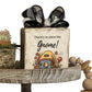 Rustic Wood Sign There's no place like Gnome Mushroom House Tiered Tray