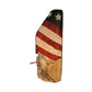 Hand-Carved Patriotic Wooden Gnome Sculpture With American Flag Hat - Rustic Home Decor - 14" Tall