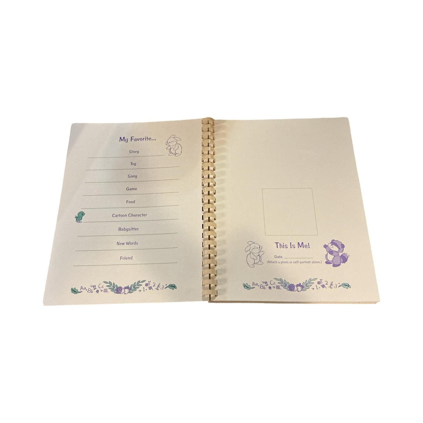 My Preschool Days Memory Book Journal Keepsake Baby Toddler Child Record Rare