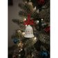 Vintage Hallmark 1983 Ceramic Mom & Dad Christmas Bell Ornament With Red Ribbon