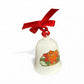 Vintage Hallmark 1983 Ceramic Mom & Dad Christmas Bell Ornament With Red Ribbon