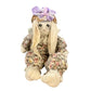 Vintage House of Lloyd Bunny Doll Floral Romper Straw Hat 15 InchL