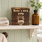 Basket Case Designs Have A Nice Poop Wood Block Sign Rustic Bathroom Decor 4x4