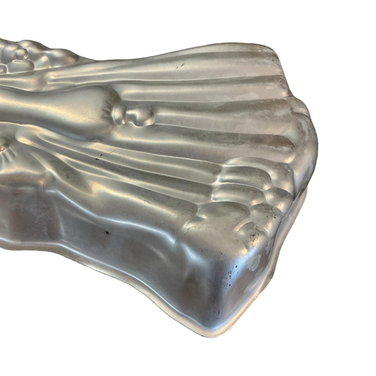 Wilton Holly Hobbie Vintage 1975 Aluminum Cake Pan 502-194 Silver Retro Baking