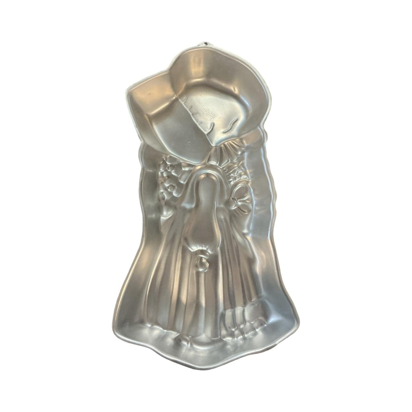Wilton Holly Hobbie Vintage 1975 Aluminum Cake Pan 502-194 Silver Retro Baking