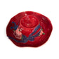 Ceramic Chip and Dip Set, Ladies Hat Design, Floral Accents