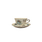 25th Anniversary Porcelain Cup & Saucer Set With Blue Bell Floral Design