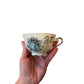 25th Anniversary Porcelain Cup & Saucer Set With Blue Bell Floral Design