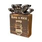 Handmade Have A Nice Poop Wood Block Sign Farmhouse Bathroom Decor 4x4 Brown