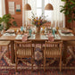 Bohemian Woven Cotton Placemats Set Of 6 Pastel Floral Rustic 16.5 x 11.5 Inches