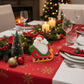 Jolly Santa 5-Piece Christmas Coaster Set With Sleigh Holder