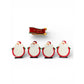 Jolly Santa 5-Piece Christmas Coaster Set With Sleigh Holder
