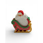 Jolly Santa 5-Piece Christmas Coaster Set With Sleigh Holder