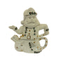 Vintage Madison & Max Holly Collection Santa Stacking Teapot with Sugar  Cream