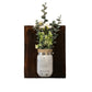 Handmade Rustic Wood Wall Sconce Gray Ball Mason Jar Floral Decor 11x9