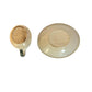 Vintage Ceramic Pitcher with Saucer Plate – Beige with Apple Design