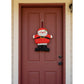 Vintage Handmade Santa Door Hanging, Polka Dot Fabric