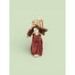 House Of Lloyd 1993 Upsy Daisy Door Knobber Vintage Cloth Rag Doll 16" Burgundy & Cream