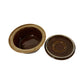 Hermitage Pottery Drip Glaze Covered Server Brown Stoneware TX306 Vintage 1998