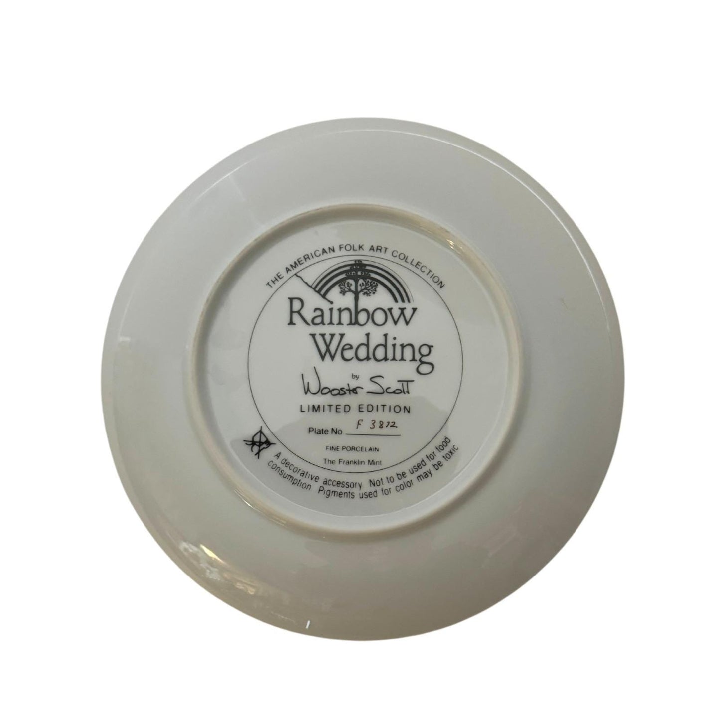 Rainbow Wedding Decorative Plate by Wooster Scott | Limited Edition 8"