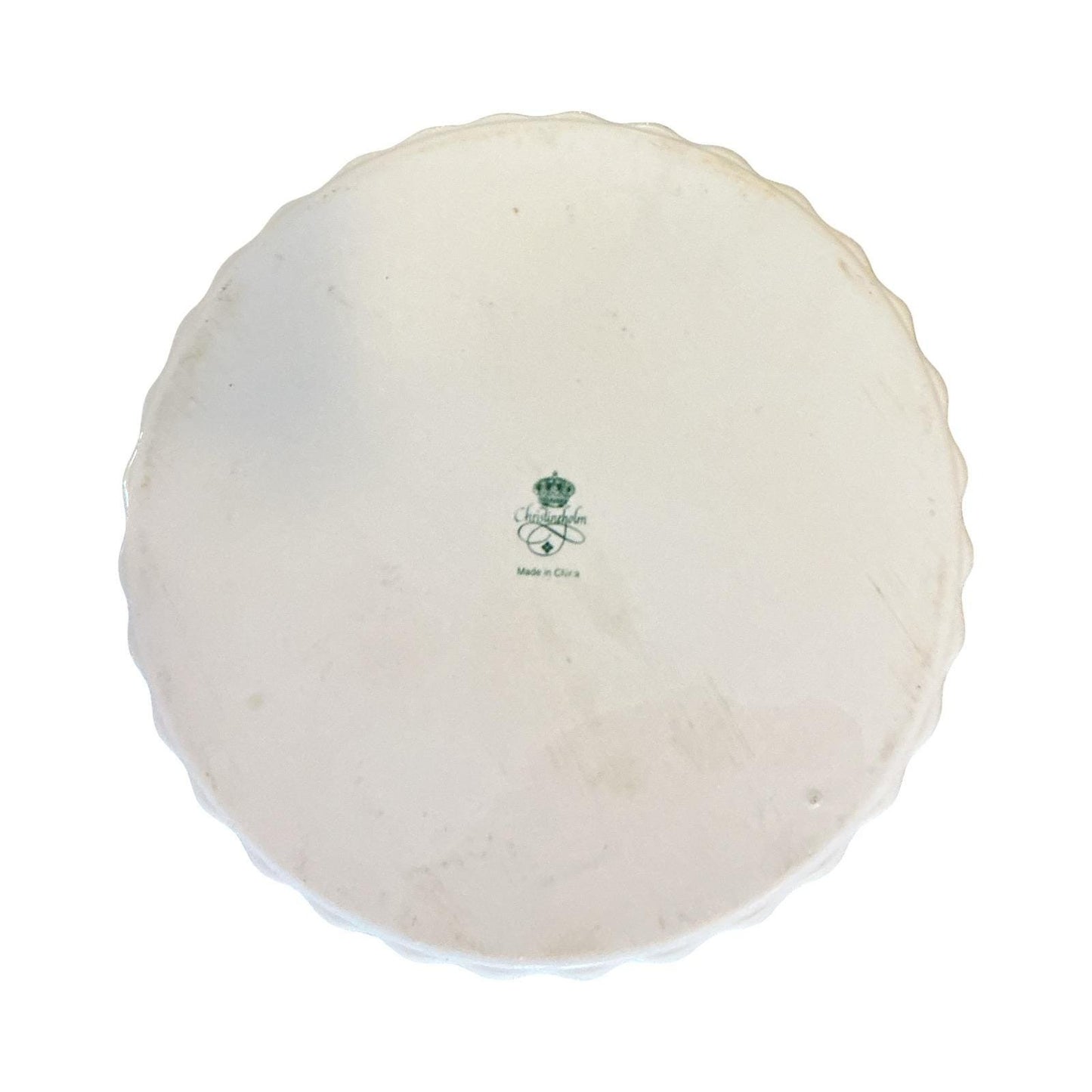 Christineholm Porcelain Quiche Tart Pan Pink Rose Floral Fluted Ceramic Baker