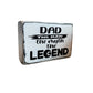 Dad The Man The Myth The Legend - Funny Dad Sign - Gifts For Him - Man Cave Decor - Funny Gifts For Him - Gifts Under 20 - Fathers Day Sign