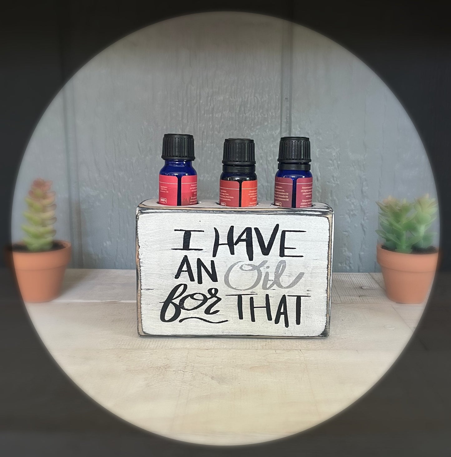 Essential Oil Storage - Essential Oil Holder - Aromatherapy Gift - Funny Essential Oil Gift - Wooden Essential Oil Holder - Wood Oil Block